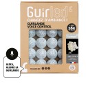 Guirled - Guirlande Voice Control -  Diamant (Argent) Commande Vocale Guirlande lumineuse boules coton Google & Alexa