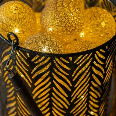 Guirled - Guirlande Voice Control -  Trésor (Or) Commande Vocale Guirlande lumineuse boules coton Google & Alexa