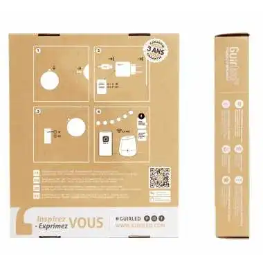 Guirled - Guirlande Voice Control -  Radiance Commande Vocale Guirlande lumineuse boules coton Google & Alexa
