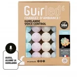 Guirled - Guirlande Voice Control -  Licorne Commande Vocale Guirlande lumineuse boules coton Google & Alexa