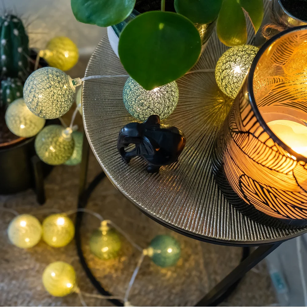 Guirled - Guirlande Voice Control -  Romania Commande Vocale Guirlande lumineuse boules coton Google & Alexa