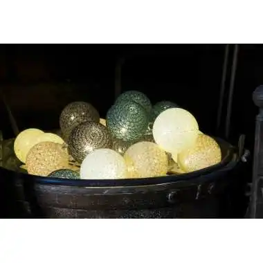 Guirled - Guirlande Voice Control -  Sauvage Commande Vocale Guirlande lumineuse boules coton Google & Alexa