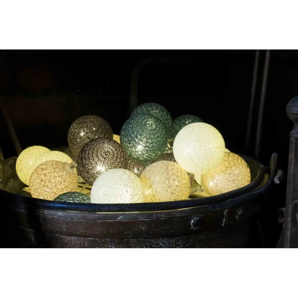 Guirled - Guirlande Voice Control -  Sauvage Commande Vocale Guirlande lumineuse boules coton Google & Alexa
