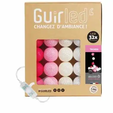 Guirled - Klassische Lichterkette - Tagada Classique Lichterkette Baumwollkugeln LED USB