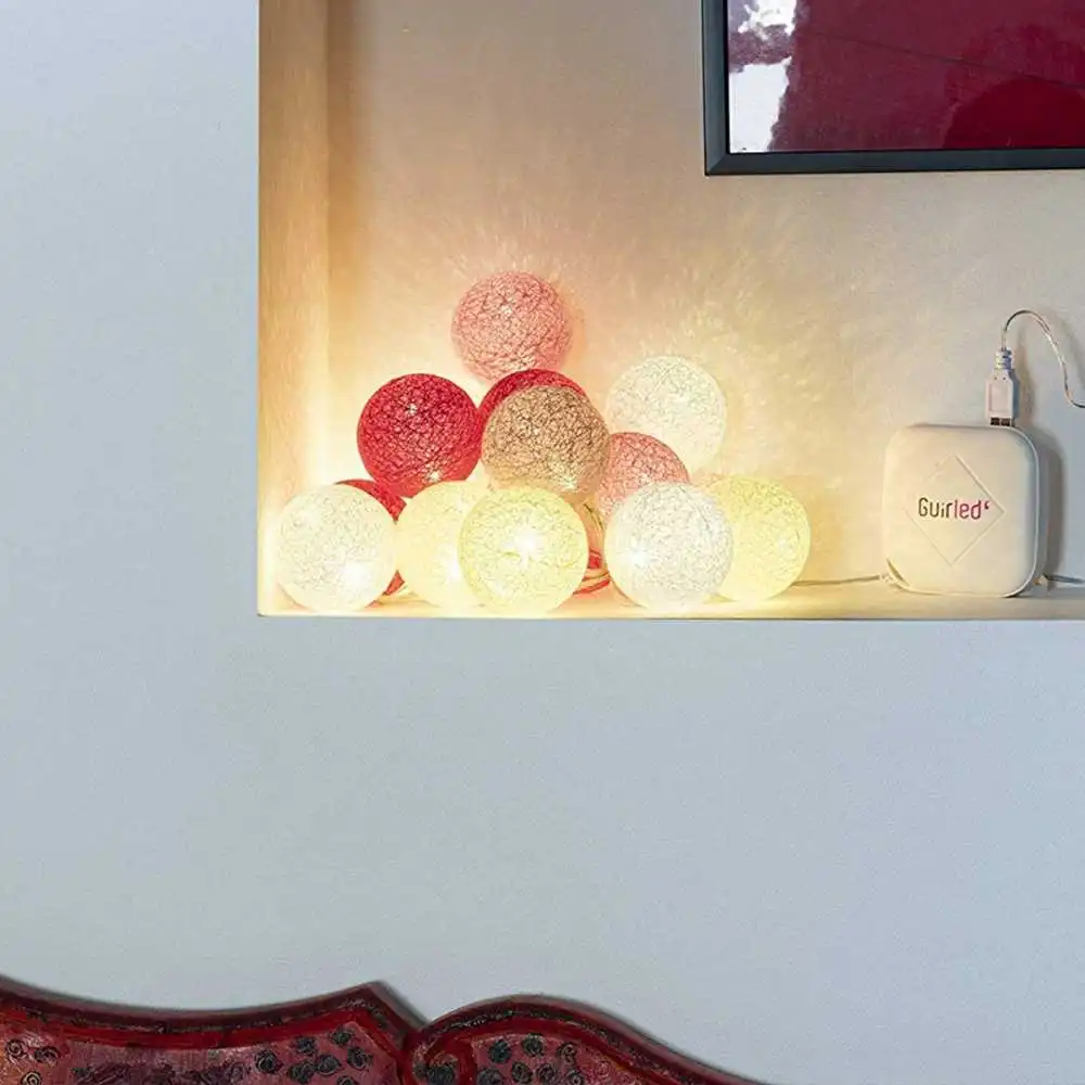 Guirled - Guirlande Classique -  Tagada Classique Guirlande lumineuse boules coton LED USB