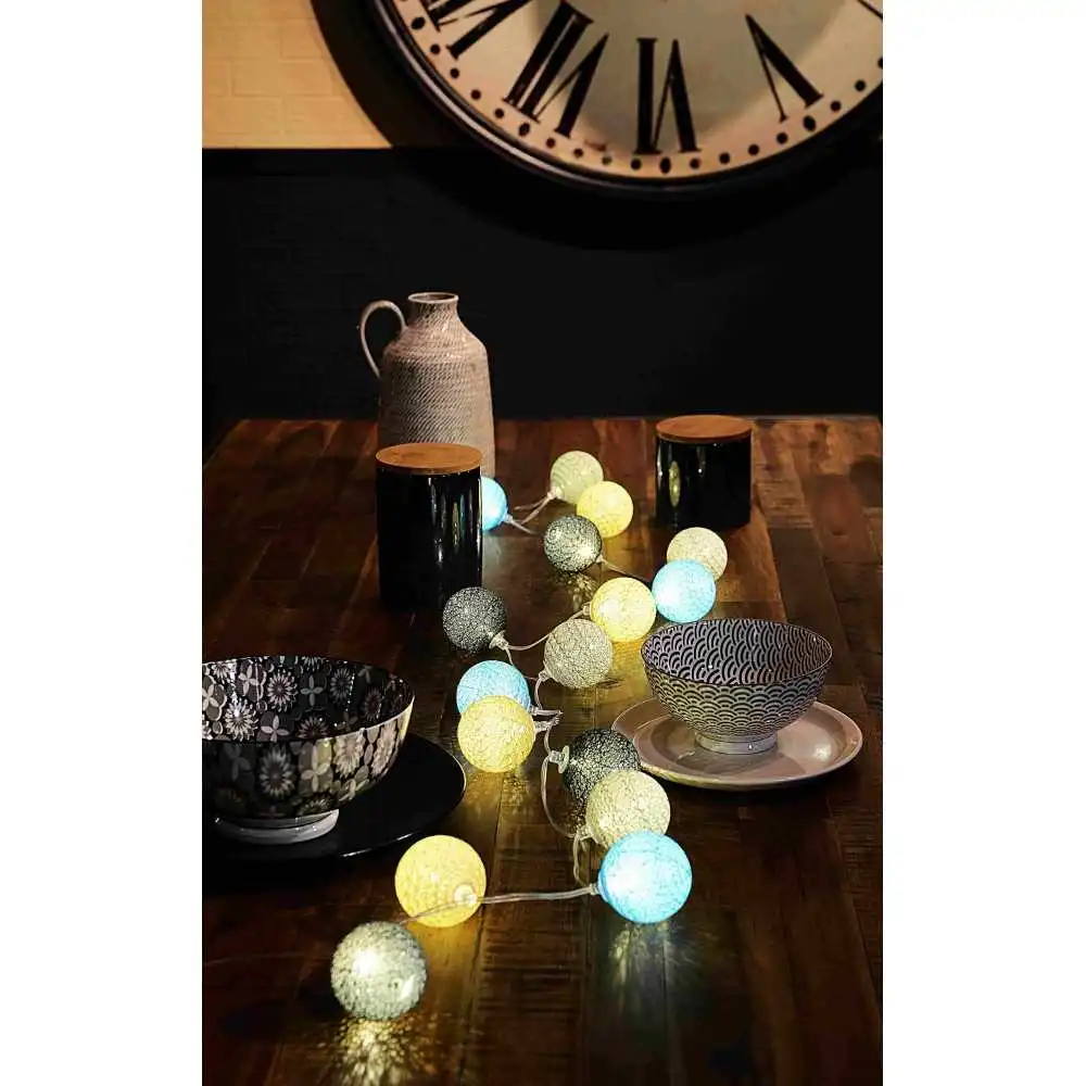 Guirled - Guirlande Voice Control -  Avatar Commande Vocale Guirlande lumineuse boules coton Google & Alexa