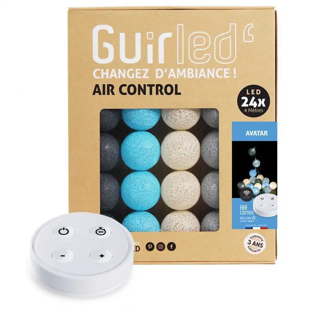 Guirled - Guirlande Air Control -  Avatar Télécommandée Guirlande lumineuse boules coton LED USB