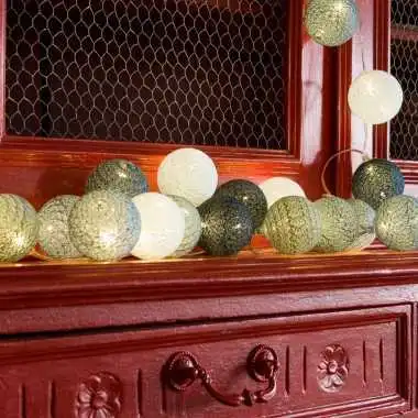 Guirled - Guirlande Classique -  Minuit Classique Guirlande lumineuse boules coton LED USB