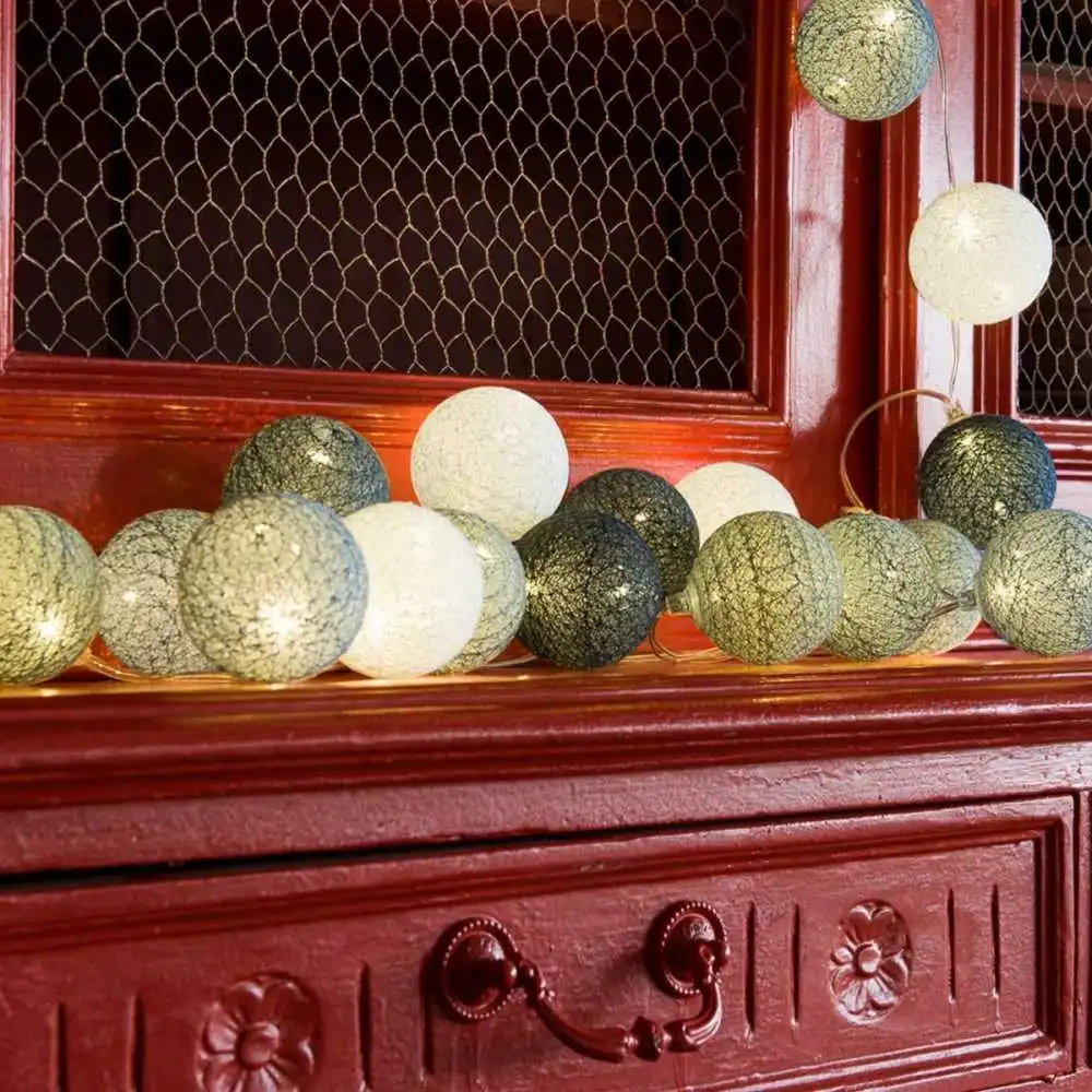 Guirled - Guirlande Classique -  Minuit Classique Guirlande lumineuse boules coton LED USB