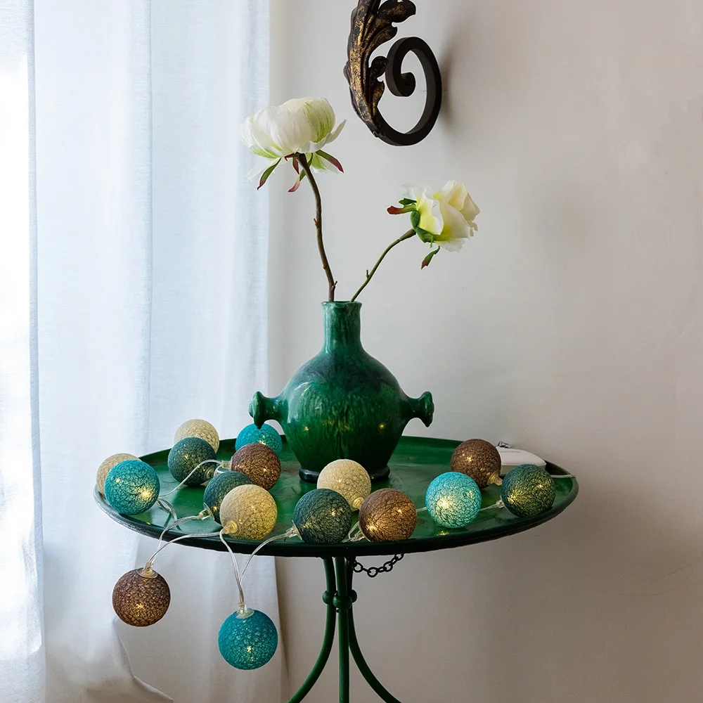 Guirled - Guirlande Voice Control -  Mangrove Commande Vocale Guirlande lumineuse boules coton Google & Alexa