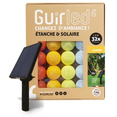 Guirled - Guirlande lumineuse Solaire -  Agrume Guirlande lumineuse extérieure étanche & solaire boules LED
