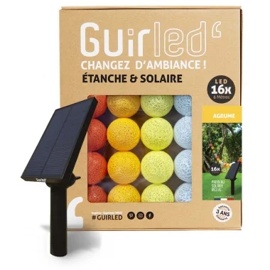 Guirled - Guirlande lumineuse Solaire -  Agrume Guirlande lumineuse extérieure étanche & solaire boules LED