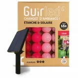 Guirled - Guirlande coton -  Cerise Guirlande lumineuse extérieure étanche & solaire boules LED