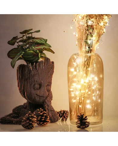 Guirled - Girlanda Mini LED - Girlanda świetlna Mini LED Klasyczna, drut miedziany Silver