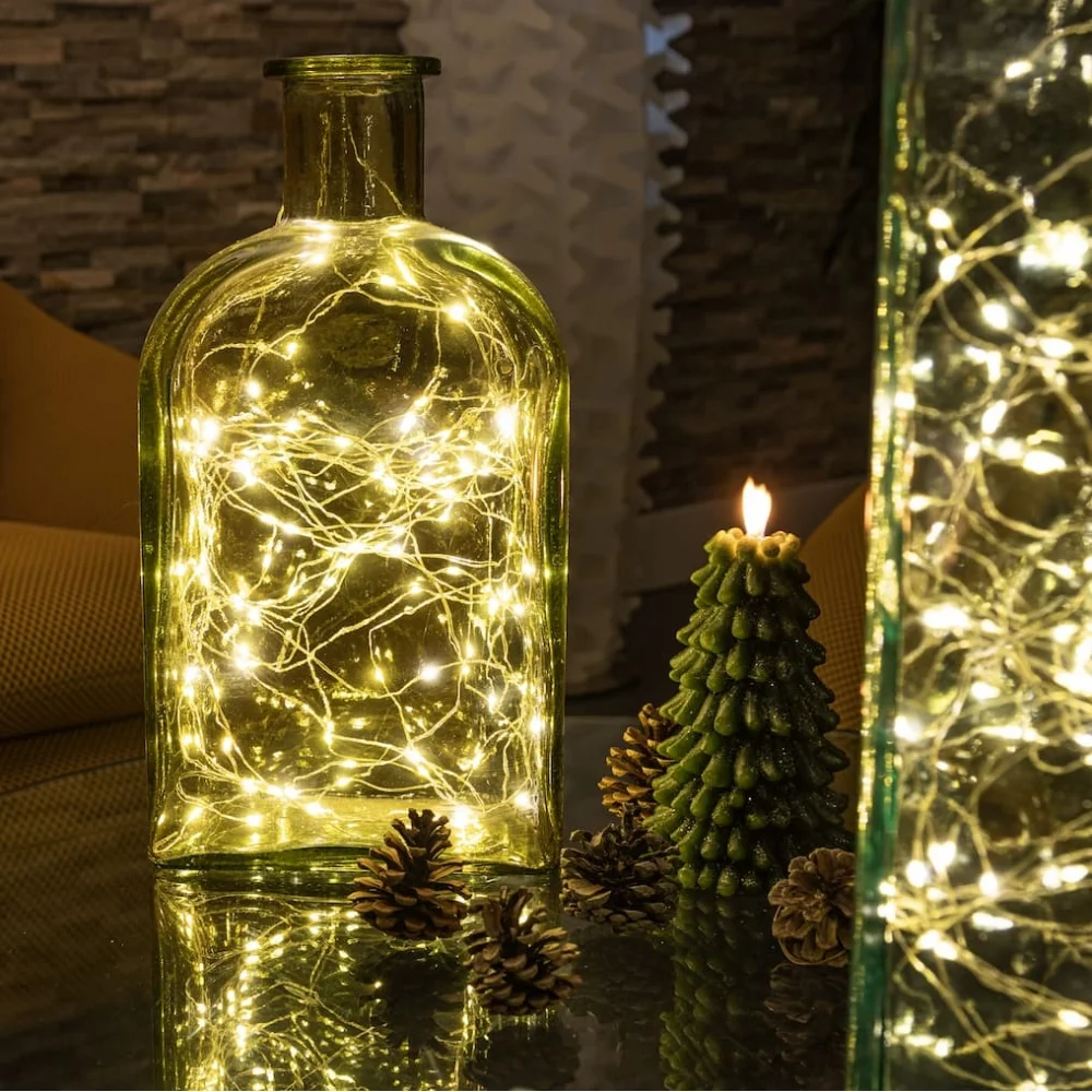 Guirled - Guirlande Mini LED -  Guirlande lumineuse Mini LED Wi-Fi Filament cuivre Silver Voice Control