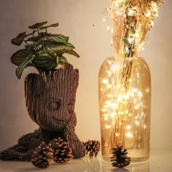 Guirled - Girlanda Mini LED - Girlanda świetlna Mini LED Wi-Fi, drut miedziany Silver Voice Control