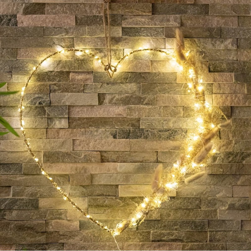 Lichterkette Mini LED mit Fernbedienung Filament Kupfer Silber