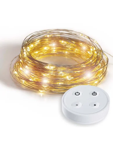 Guirled - Guirlande Mini LED -  Guirlande lumineuse Mini LED Télécommandée Filament cuivre Silver Air Control
