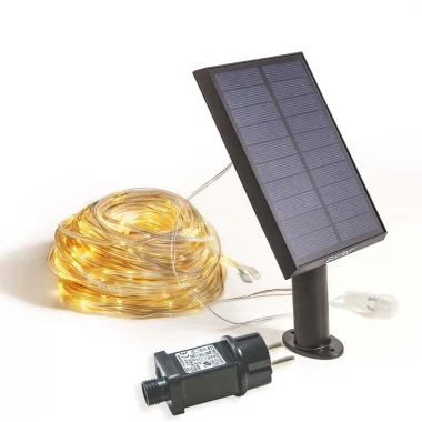 Guirled - Guirlande Mini LED Solaire -  Guirlande lumineuse mini LED Étanche Cordon renforcé Silver Solaire & Secteur