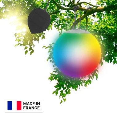 Guirled - Solar-Kugel - Solar-Kugel LED RGB [2023] Ferngesteuerte wasserdichte Lichtkugel