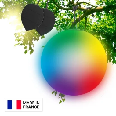 Guirled - Sphère Solaire -  Sphère Solaire LED RGB [2023] Boule lumineuse Étanche télécommandée