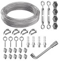 Lighting string festoon mounting kit for outdoors