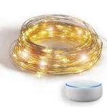 Guirled - Guirlande Mini LED -  Guirlande lumineuse Mini LED Wi-Fi Filament cuivre Silver Voice Control
