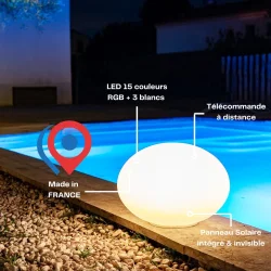Solar-Leuchtstein RGB+W für außen | Guirled