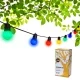 Erweiterung Guinguette 16 LED Colors (Solarpanel nicht enthalten) Lichterkette Guinguette Wasserdicht IP55 7,5 Meter