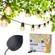 Guinguette Solaire 32 LED Vintage Edition Pack 16 LED + Panneau Solaire + Extension 16 LED + Adaptateur Secteur