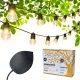 PACK - Guinguette Vintage 16 LED + Feuille Solaire + Extension 16 LED 15 mètres