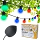 PACK - Guinguette Colors 16 LED + Feuille Solaire + Extension 16 LED 15 mètres