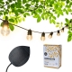 Guinguette Solaire 16 LEDs Vintage Edition Wasserdichte & solarbetriebene Lichterkette 7,5 Meter