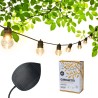 Guinguette Solaire 16 LED Edición Vintage Guirnalda de luces impermeable Guirnalda luminosa impermeable y solar