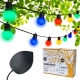 Guinguette Solare Colors Edition 32 LED Stringa luminosa Ghirlanda luminosa impermeabile Foglia fotovoltaica XL