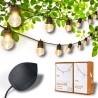 PACK - Guinguette Vintage 16 LED + Hoja Solar + Extensión 16 LED 15 metros