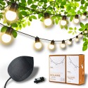 Guinguette Solar 32 LED White Edition - zestaw: 16 LED + panel słoneczny + przedłużacz 16 LED + zasilacz sieciowy