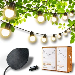 Guinguette Blanca 32 LED Solar y de Red