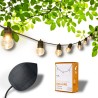 Guinguette Solar 16 LED Edición Vintage Cadena de luces Guirnalda luminosa impermeable y solar