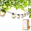 Guinguette-uitbreiding 16 LED White Edition (zonnepaneel niet inbegrepen) waterdichte Guinguette-lichtslinger IP55 7,5 meter