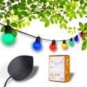 Guinguette Solar 16 LED Colors Edition waterdichte solar lichtslinger 7,5 meter