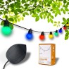 Guinguette Solaire 16 LED Colors Edition Guirlande lumineuse étanche & solaire 7,5 mètres