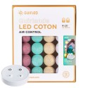 Baby LED-lichtslinger met katoenen balletjes en afstandsbediening voor binnen