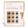 Katoen Klassiek – LED-lichtslinger met katoenen balletjes voor binnen