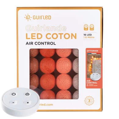 Girlanda z kulkami w kolorze terakoty i pomarańczy - Osmańska z pilotem