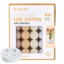 Light ball garland - Cotton Remote-Controlled - Guirled
