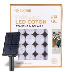 Solar light ball garland - Snowflake - Guirled
