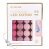 Prinses Klassiek (glitter) LED-lichtslinger met katoenen balletjes