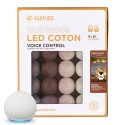 Lighted ball garland - Chocolate Voice Command - Guirled