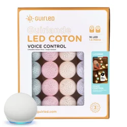 Pastellfarbene Lichterkette Einhorn mit Sprachsteuerung – Google & Alexa
